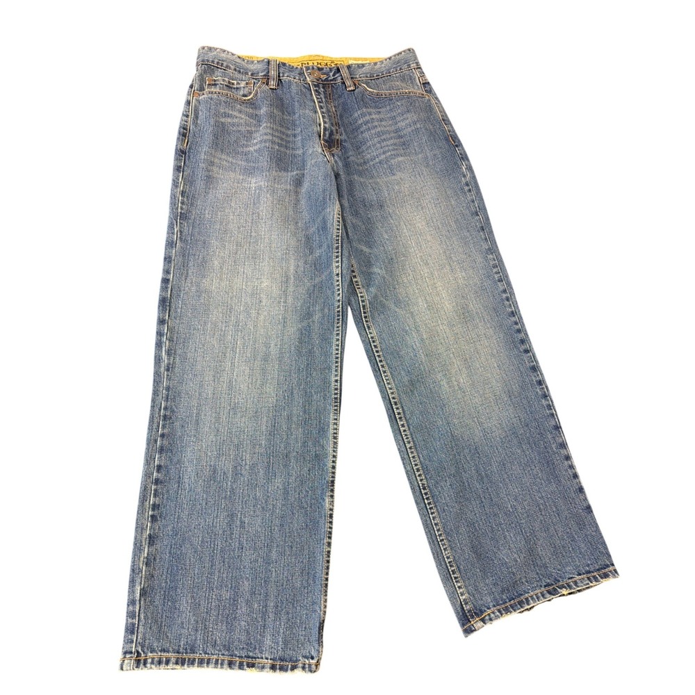 Vtg Plugg Jeans Co. Loose Straight Fit Mid Rise Loose Leg Size 34X30 Y2K